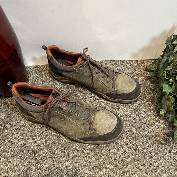 Ecco Men's Athletic Shoes in Brown and Orange - Picture 3 of 9